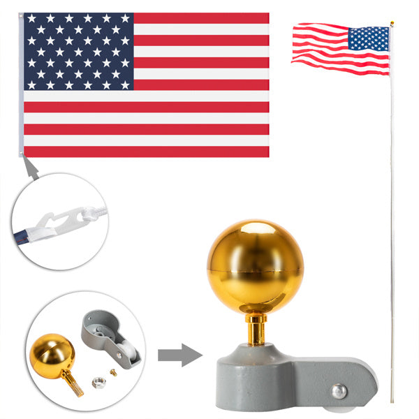 Cut Off Flagpole Aluminum Alloy, Adjustable And Extendable