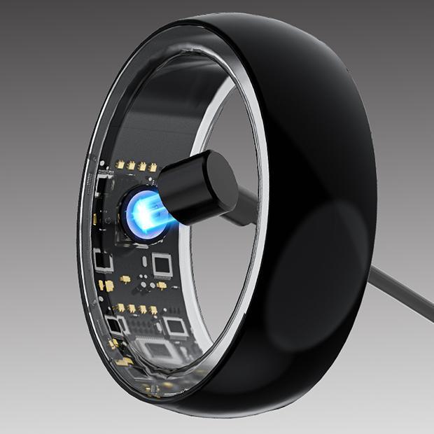 The Evolved Version Of The Smart Ring Is Equipped With Functions Such As Blood Pressure, Blood Oxygen, Sleep Quality, And Emotion Monitoring. It Is Waterproof And Comes In Two Sizes.